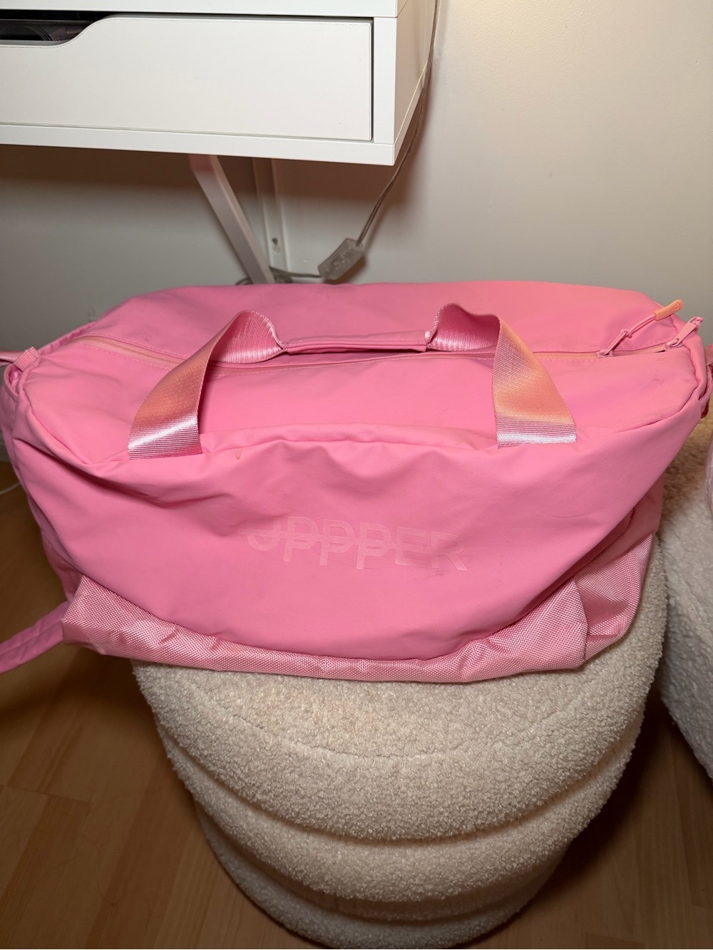 UPPPER PINK DUFFEL BAG
